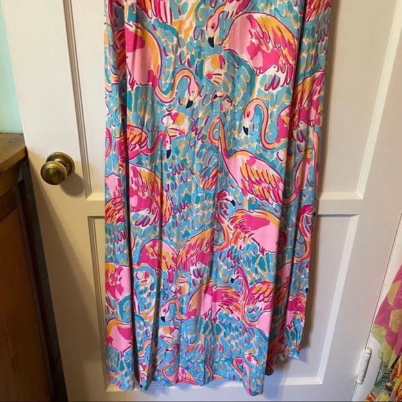 Lilly Pulitzer flamingo 🦩 Marlisa maxi dress in peel and eat - Picture 10 of 14